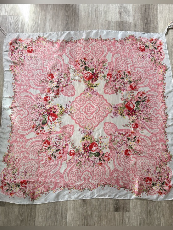 Johnny Was Accessories - Johnny Was 100% Silk Floral Paisley Tassel Scarf